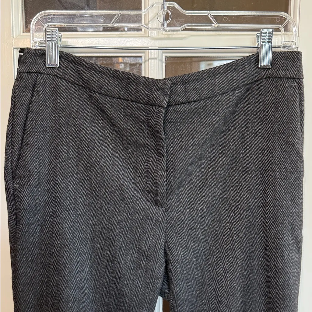 ZARA Grey Wool Tweed Pants Size Large - Image 2