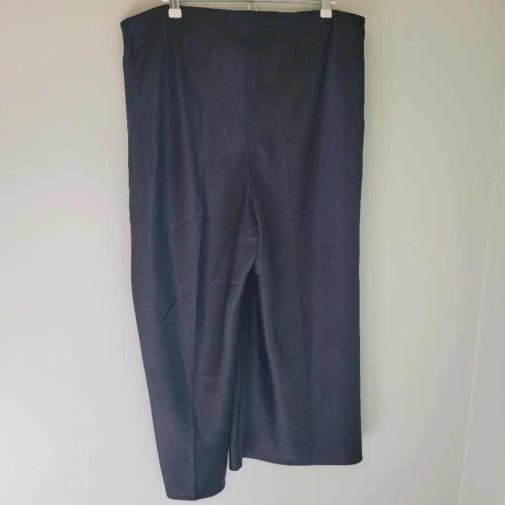 Joie Black Satin Wide Leg Pants - Image 4
