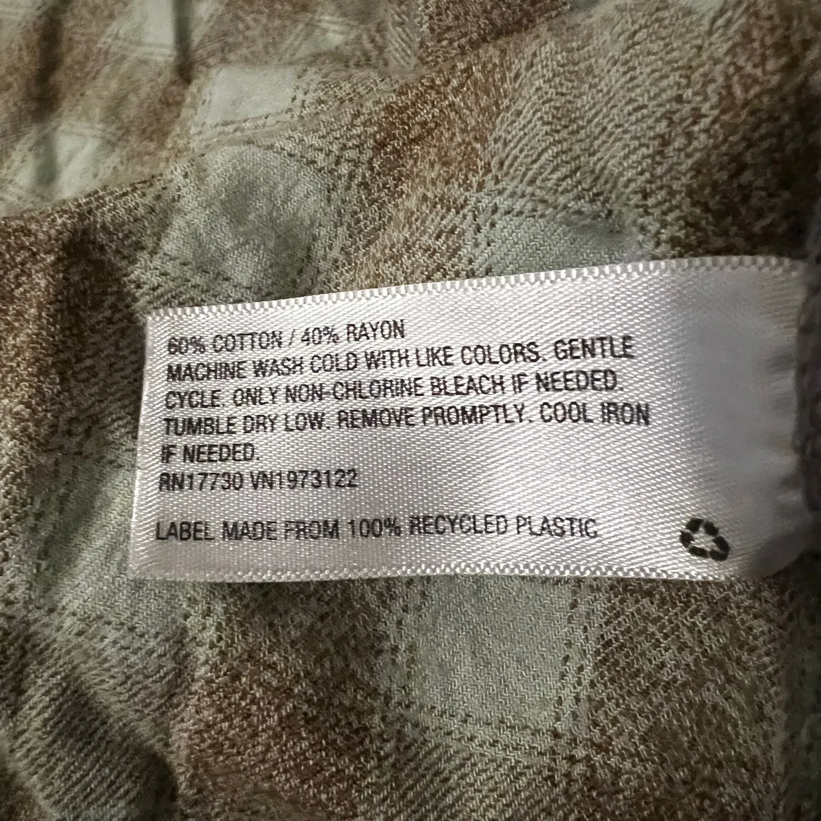 Ava & Viv Plaid Long Sleeve Top Womens XL Brown Balloon Sleeve Cottagecore - Image 7