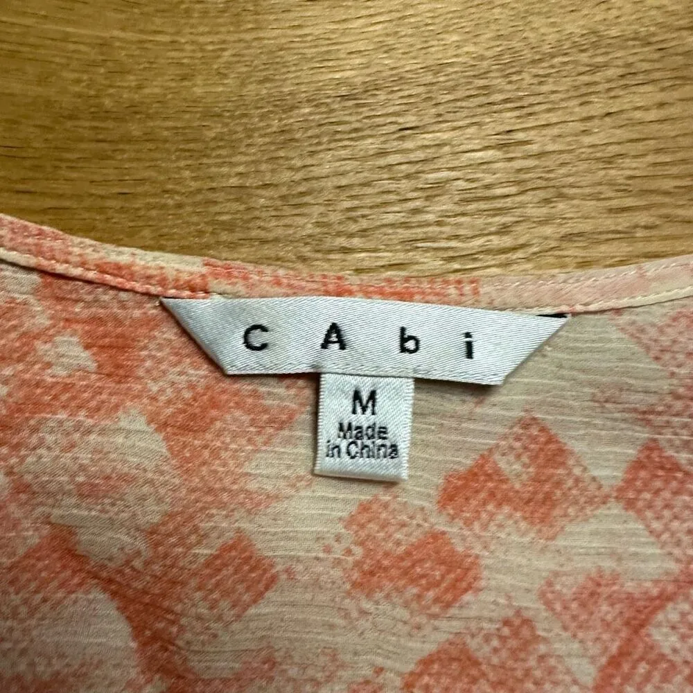 CAbi 100% silk shear blouse m - Image 4