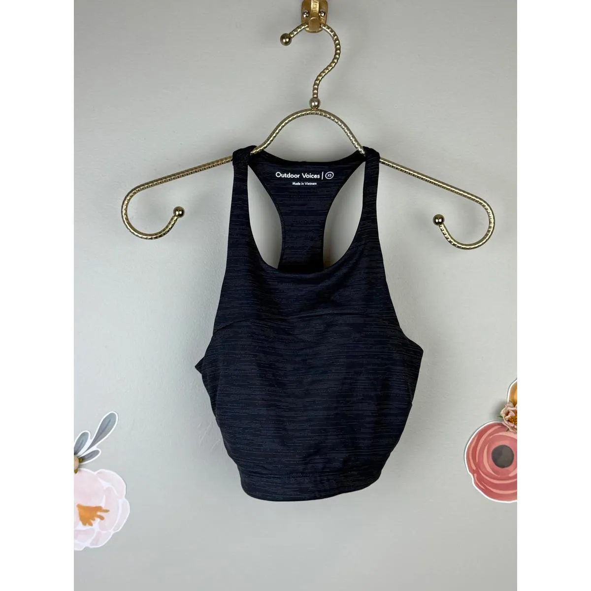 Outdoor Voices Tech Gray Sweat Crop Top - Size - XS - Image 2