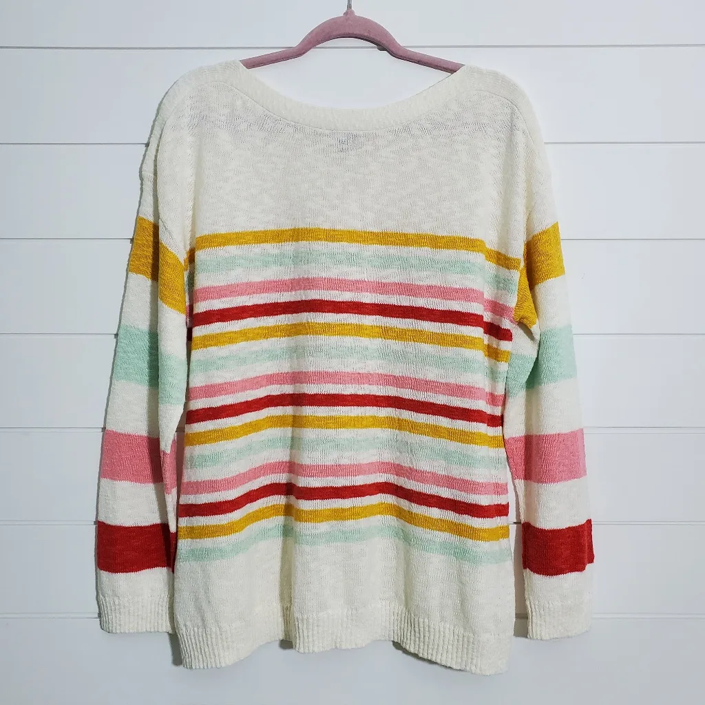 Talbots Women's Slub Boatneck Pullover Sweater. Size:‎ XL Petite - Image 3