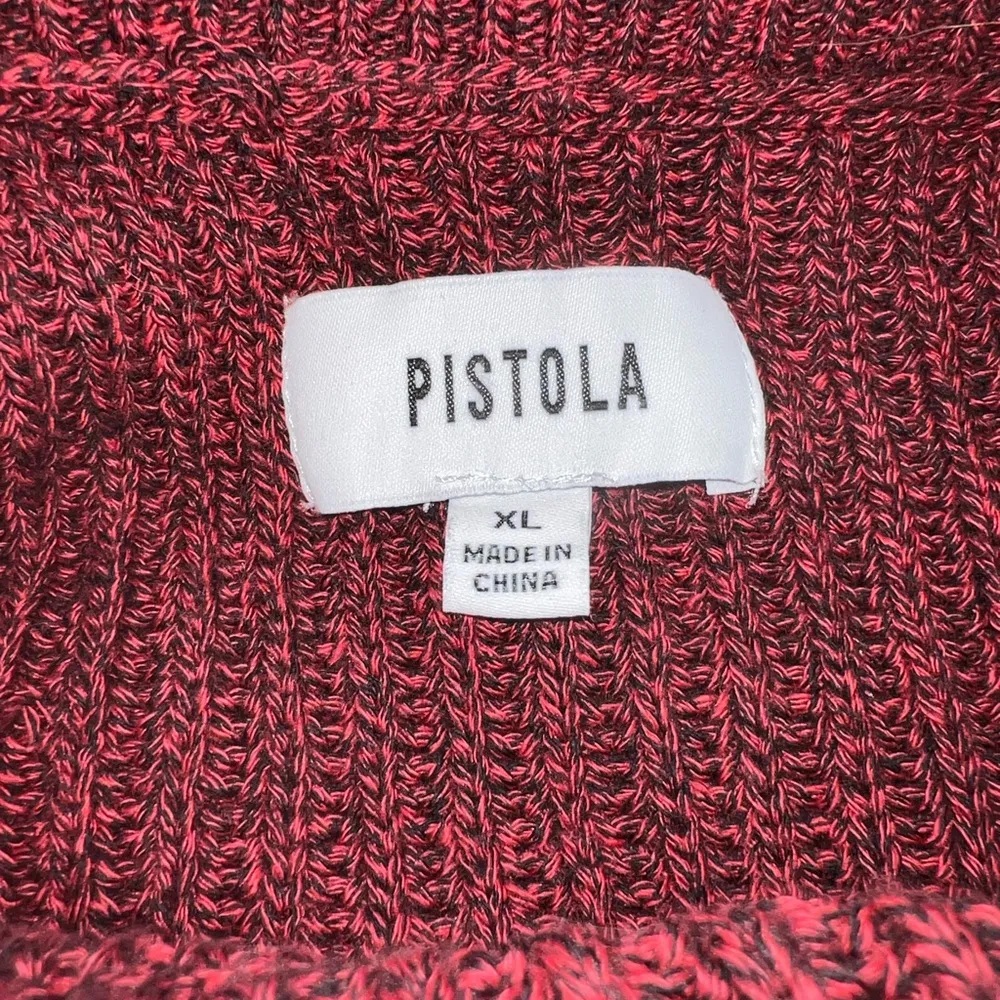 PISTOLA Distressed Cotton Crewneck in Cherry Black Marl Size XL NWOT - Image 6