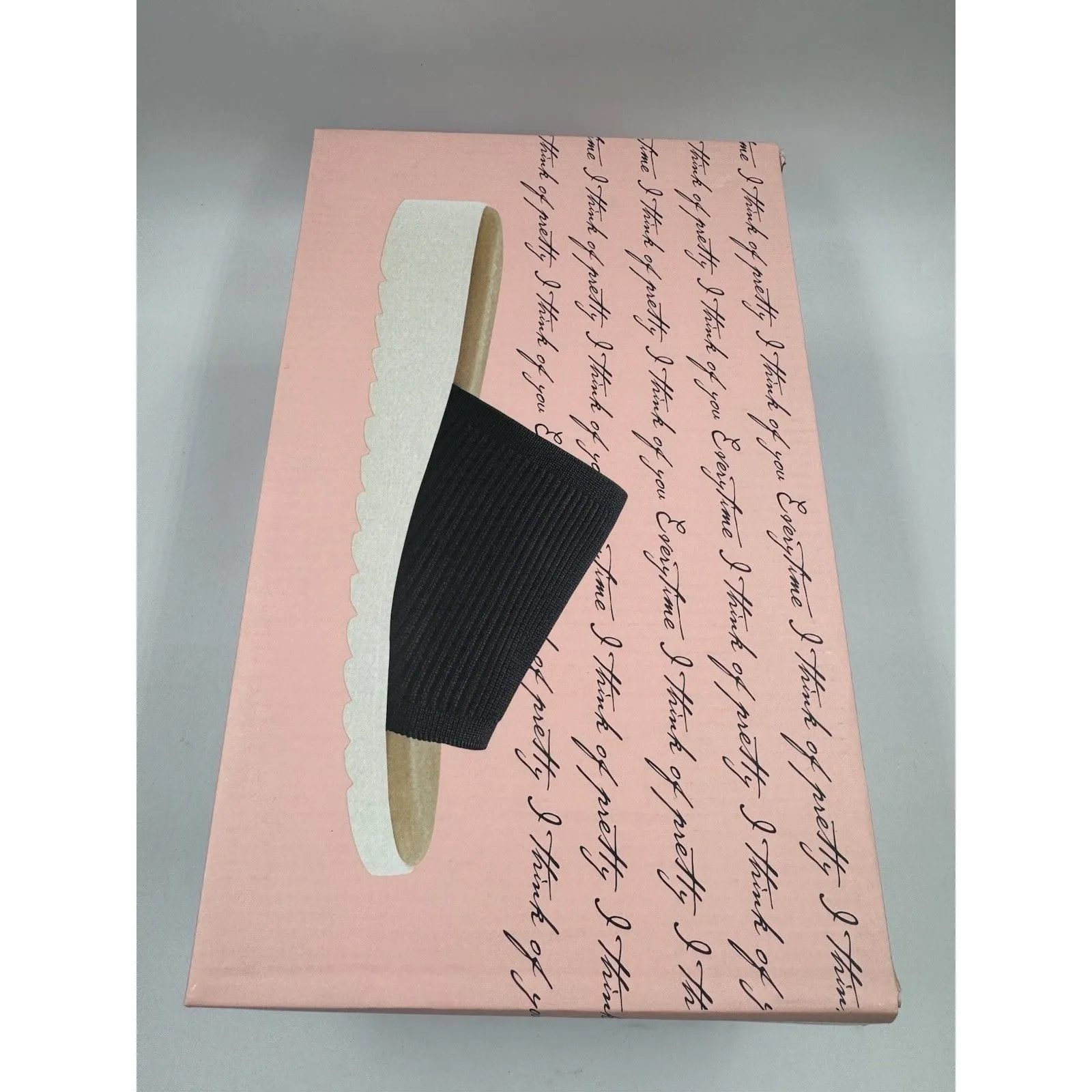 Kensie Women's Knit Slip On Small Platform Sandals Black Size 8 New - Image 13