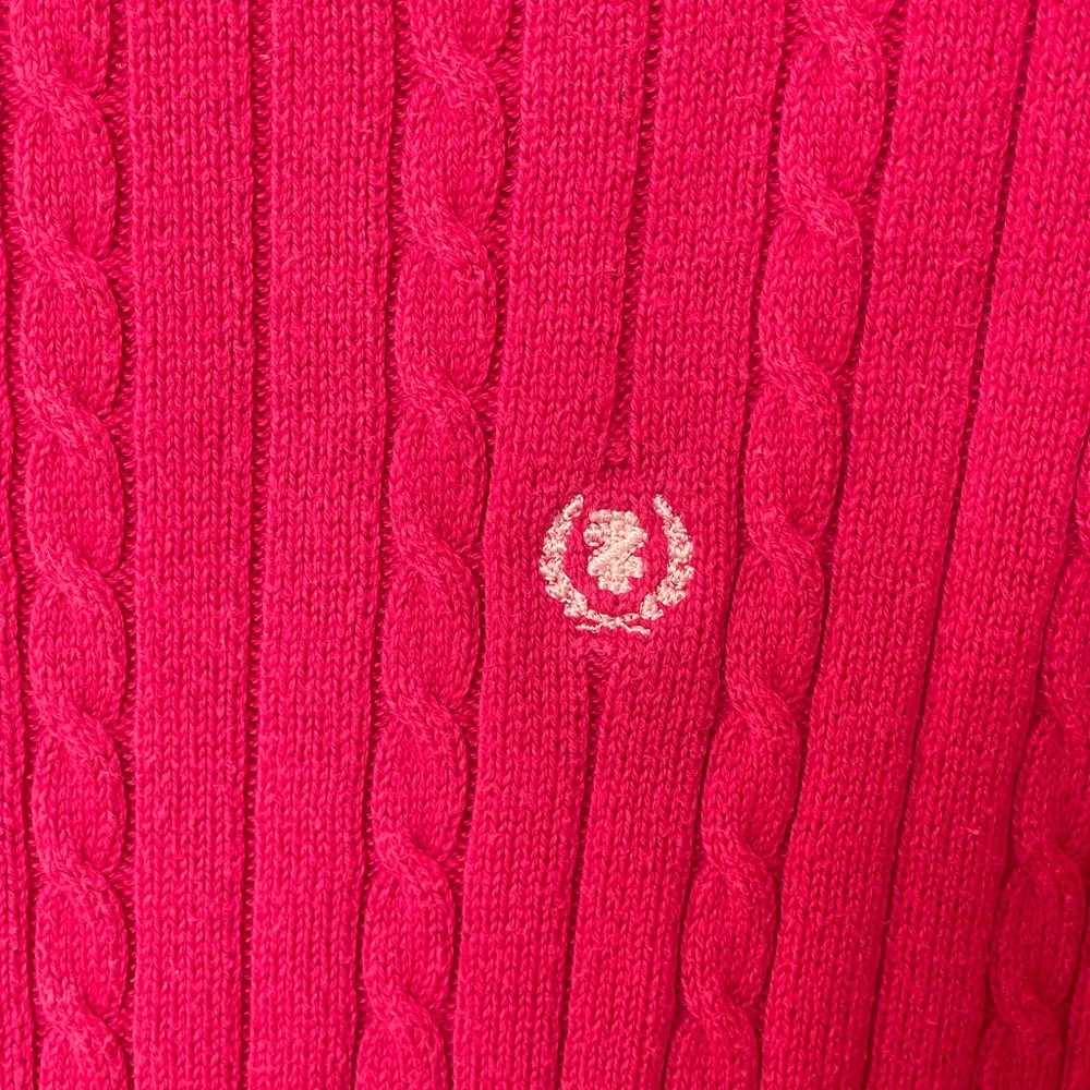 Izod Women's Pink Cable Knit Sweater size Large - Image 8