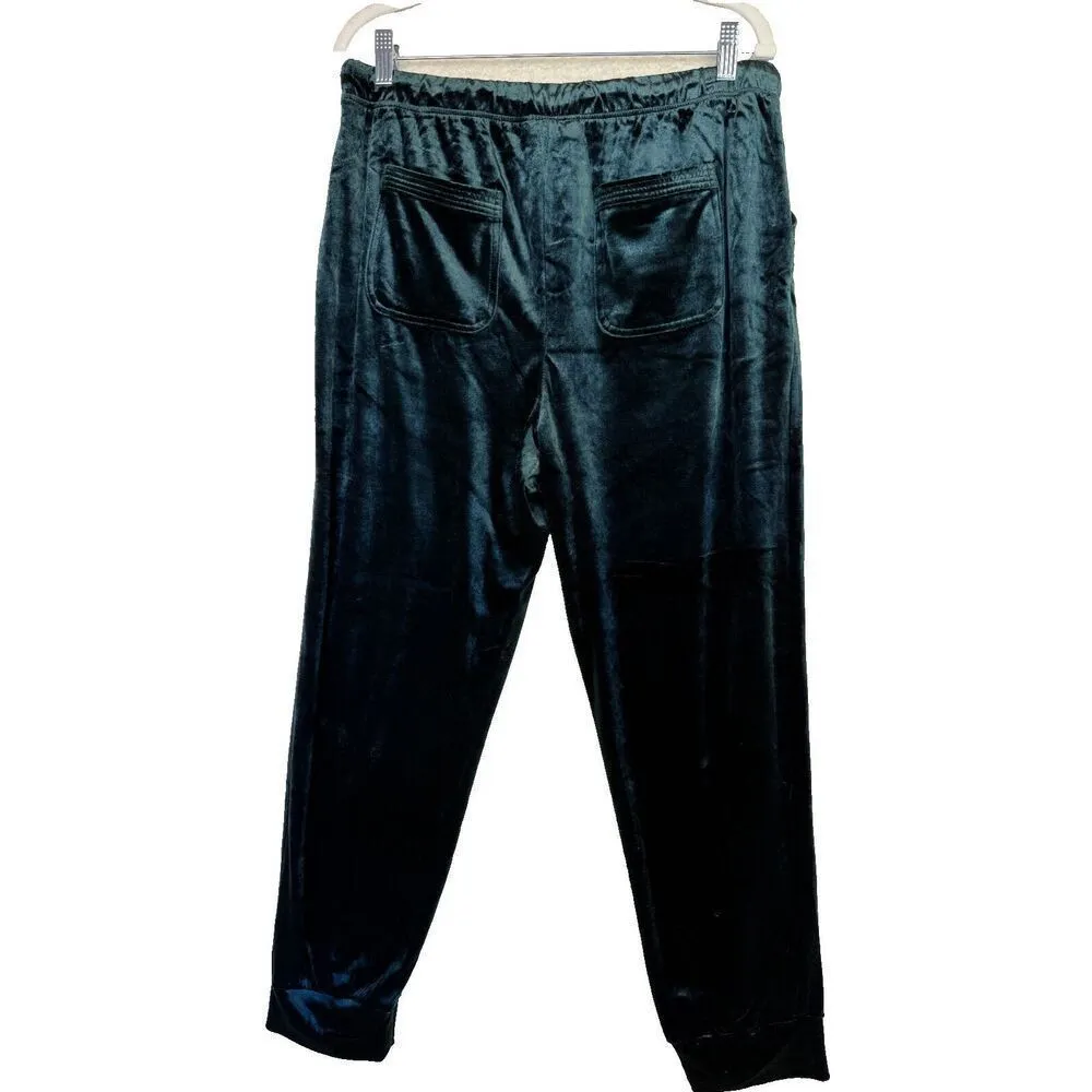 Anthropologie Saturday Sunday Olive Green Velvet Velour Casual Jogger Pants M‎ - Image 2