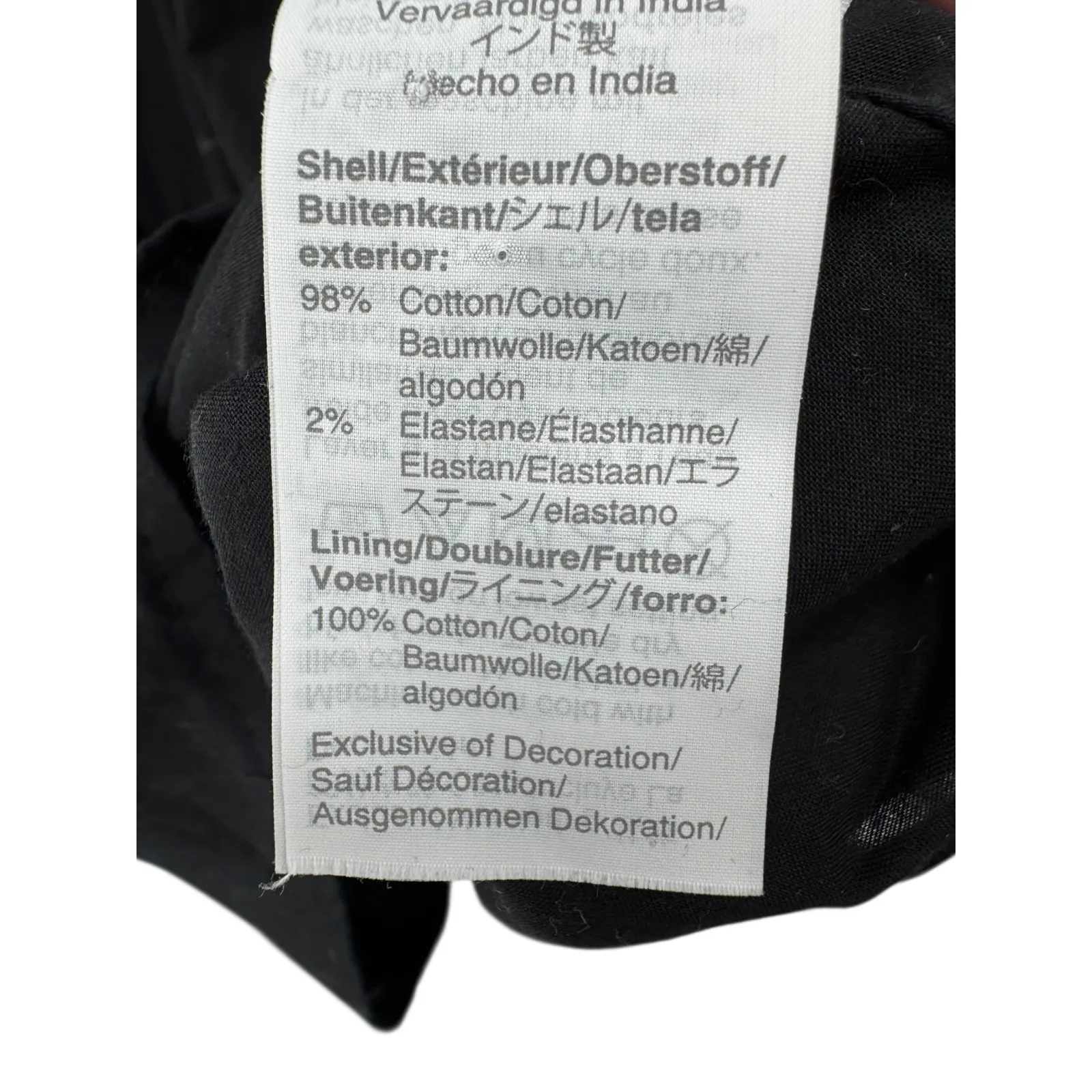 J.Crew Black‎ Eyelet Bib Popover Tiered Cotton Dress Size L Long Sleeve Boho - Image 5