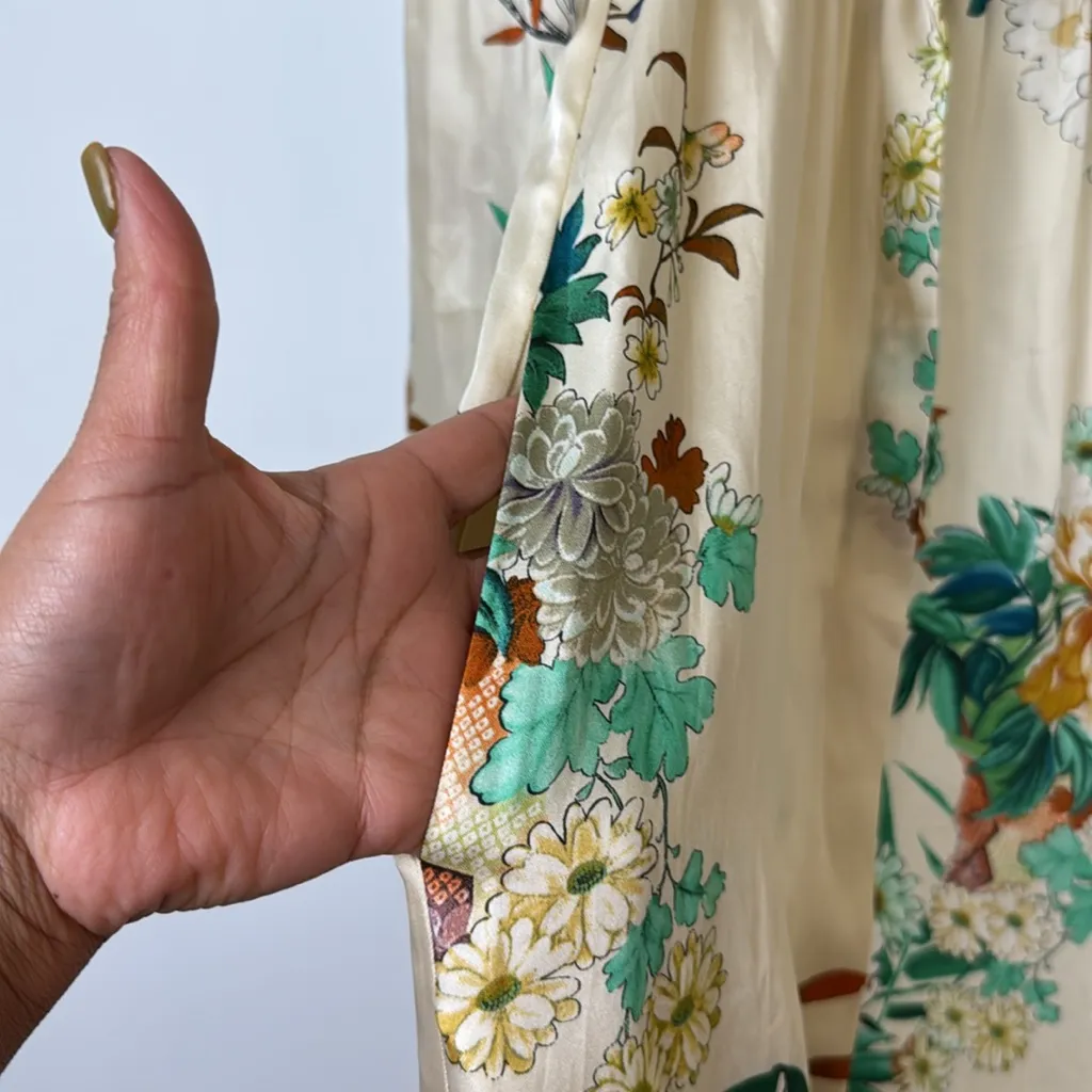 Zara Multicolor Floral long Kimono - Image 7