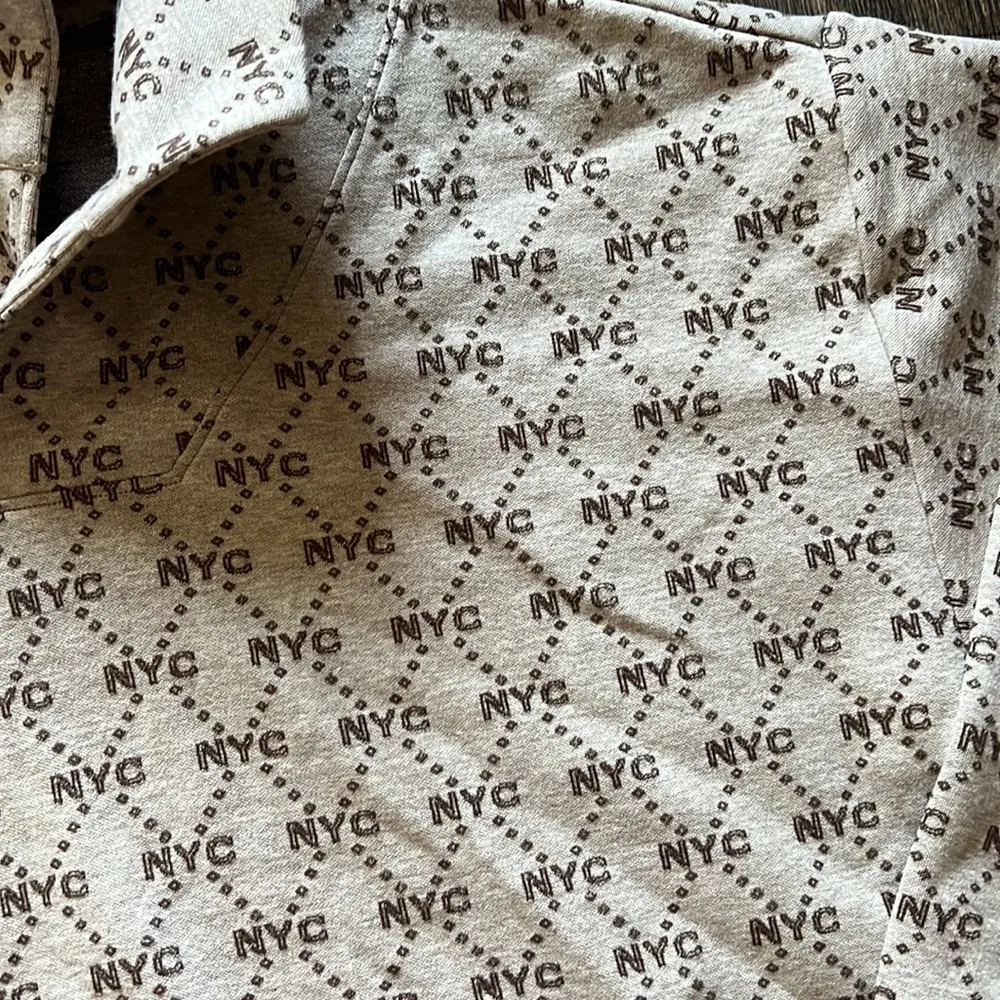 Jacquard Folded Collar Sweatshirt - Image 2