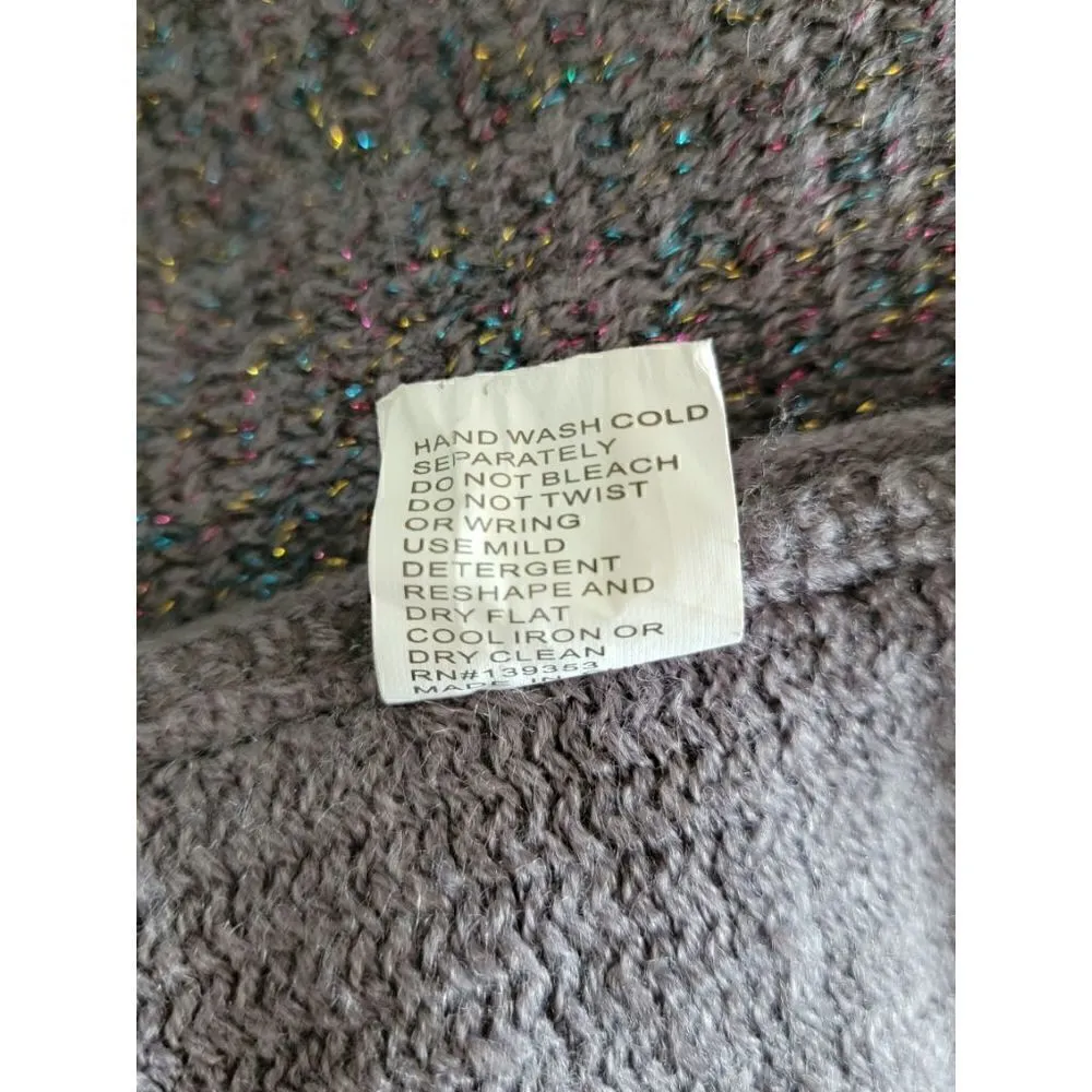 Ace Fashion Poncho Pullover Women's Sweater Gray Size undefined - Image 5