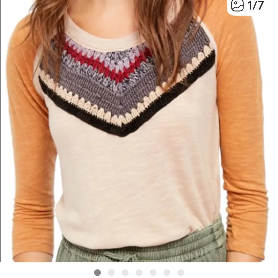 FREE People We The Free Spring Bound Linen Lyocell Baseball T
Shirt $118 casual - Image 2