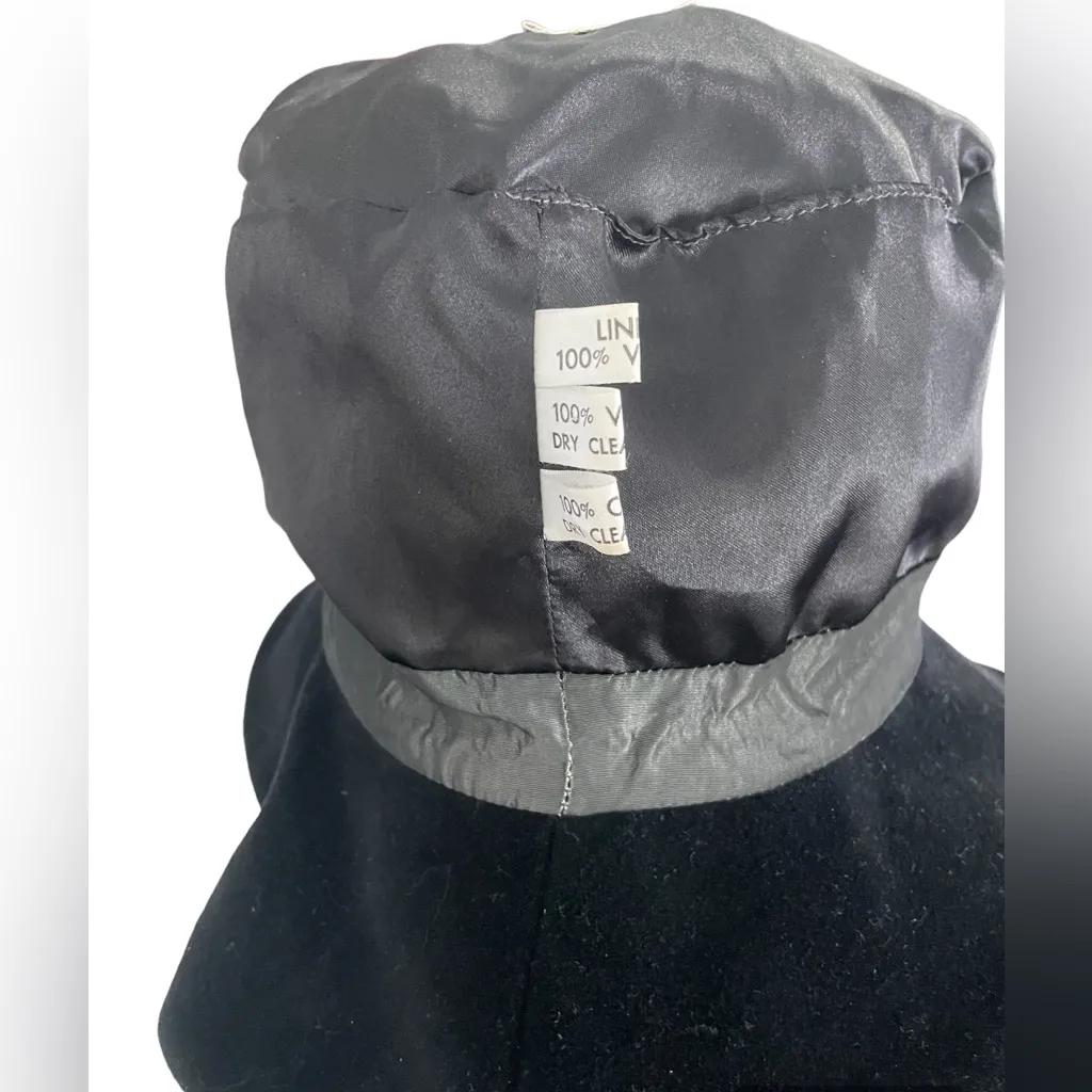 Vintage Fred Bare Head Wear London England Black Women’s Hat OS - Image 5