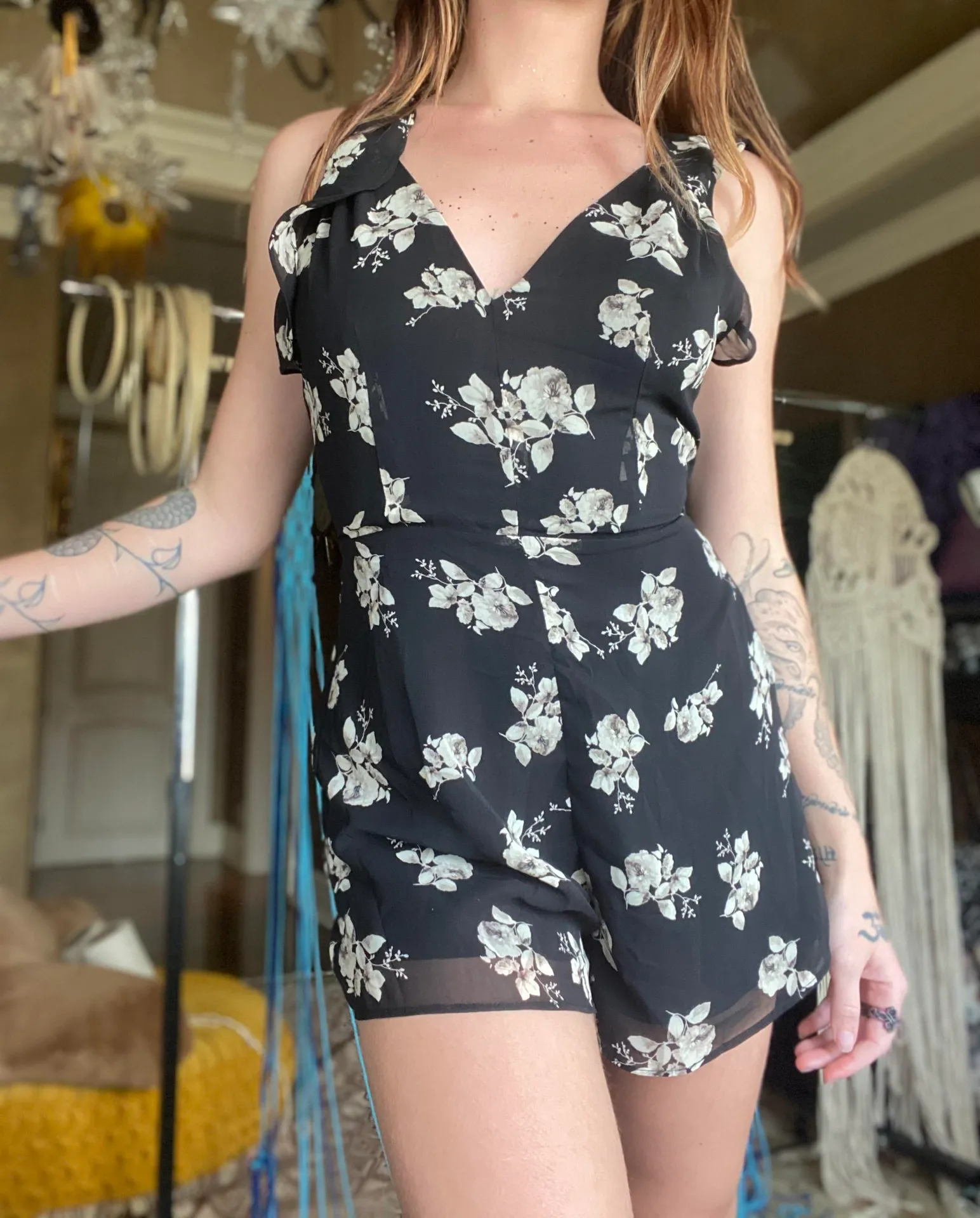 Pretty Hippie Boho Romper Small - Image 2