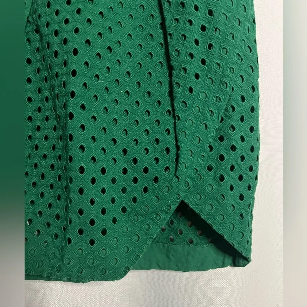Anthropologie & Other Stories Green Eyelet Short Sleeve Dress 6 - Image 7