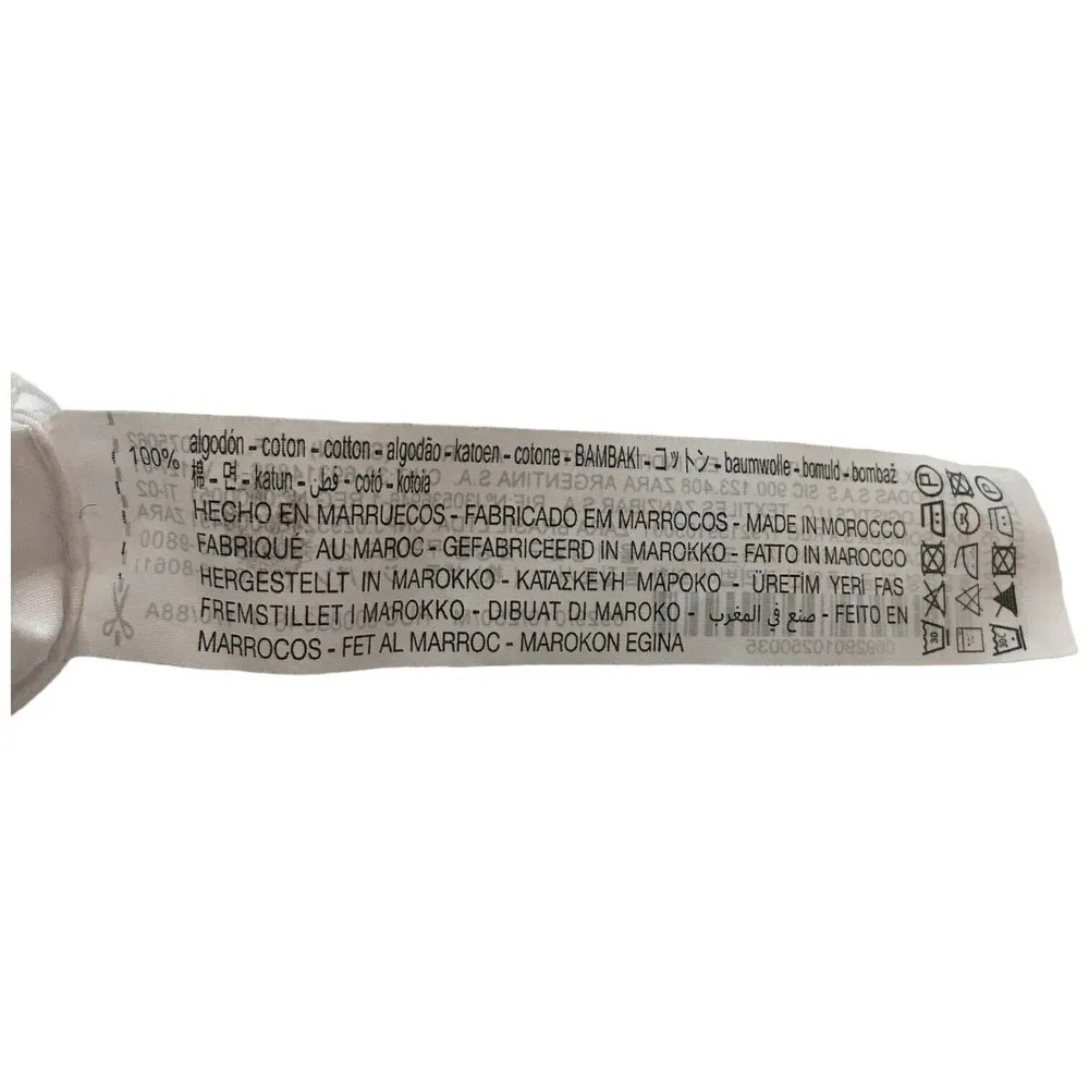 Zara Cropped Top Pleated Sleeveless Round Neck Open Sides Poplin Blouse White M - Image 12