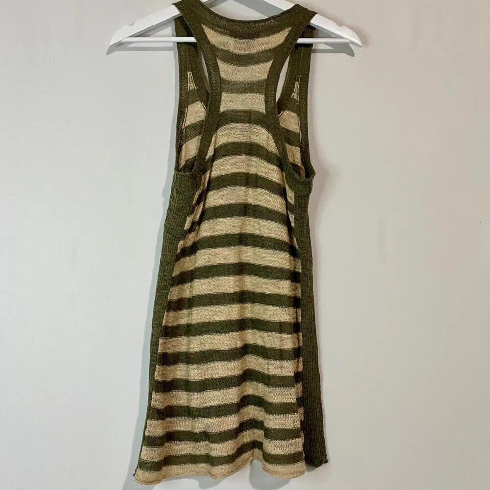 Michael Stars Women's Paloma Striped Tank Top Cream Green Size 1 EUC - Image 8