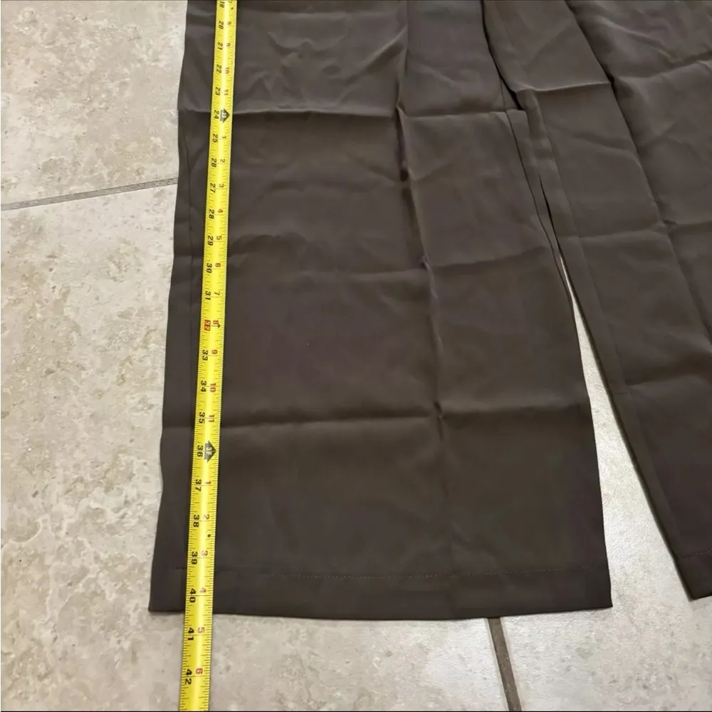 Sarin Mathews Women’s Wide Leg High Waisted Dress Pants Brown Size XL - Image 4