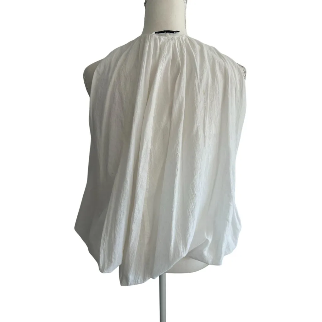 JW ANDERSON White Gathered Blouse Top Size US 2 - Image 7