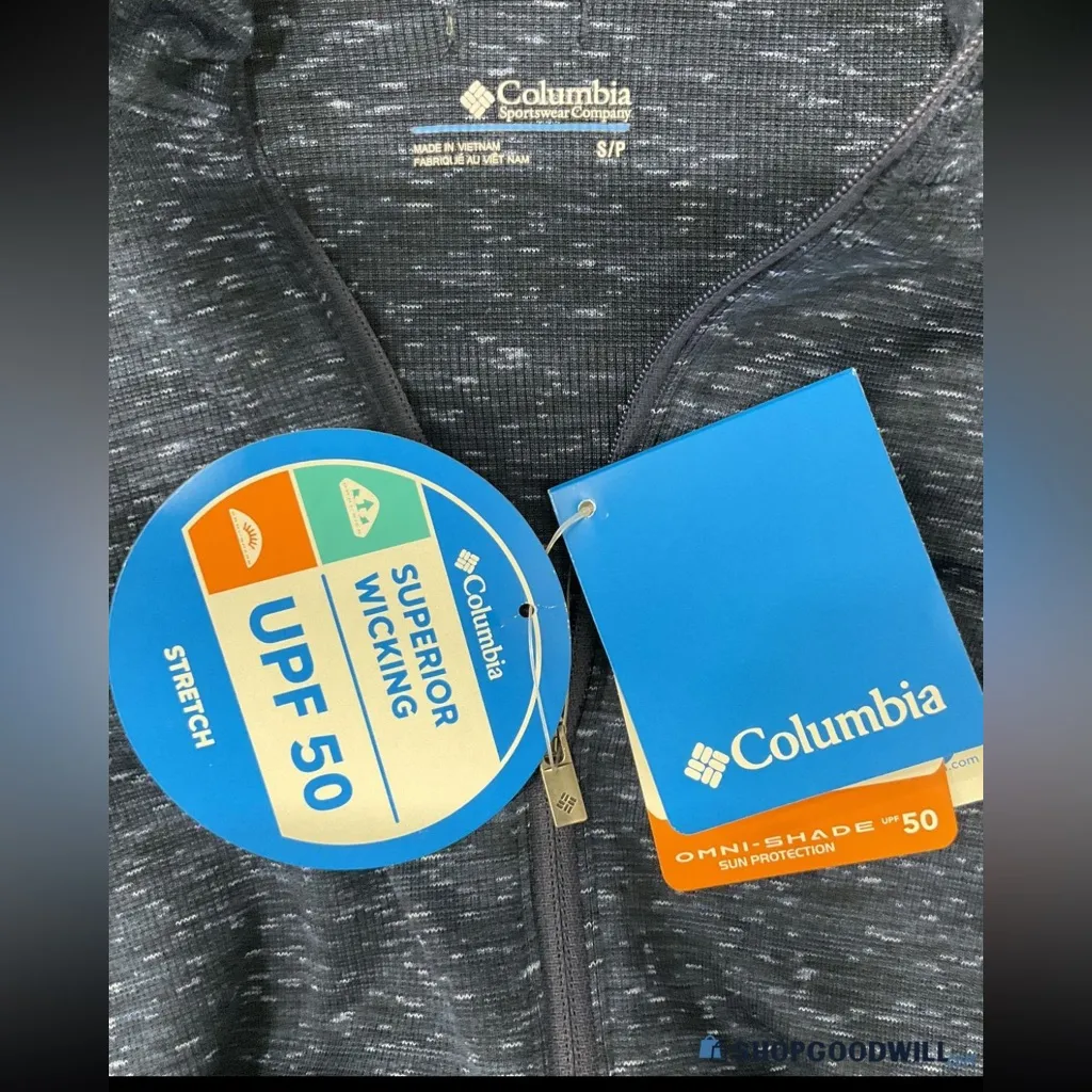 $75 Columbia Thermal 1/4 Zip Jacket Women’s SzS Navy Spacedye Lightweight NEW - Image 5