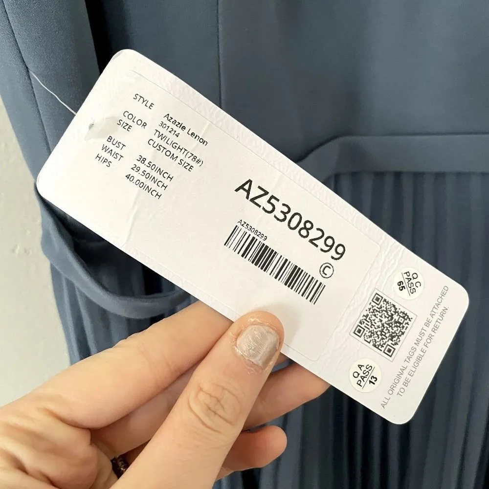 Azazie Lenon Midnight custom dress small bridesmaid formal prom dress adjustable - Image 3