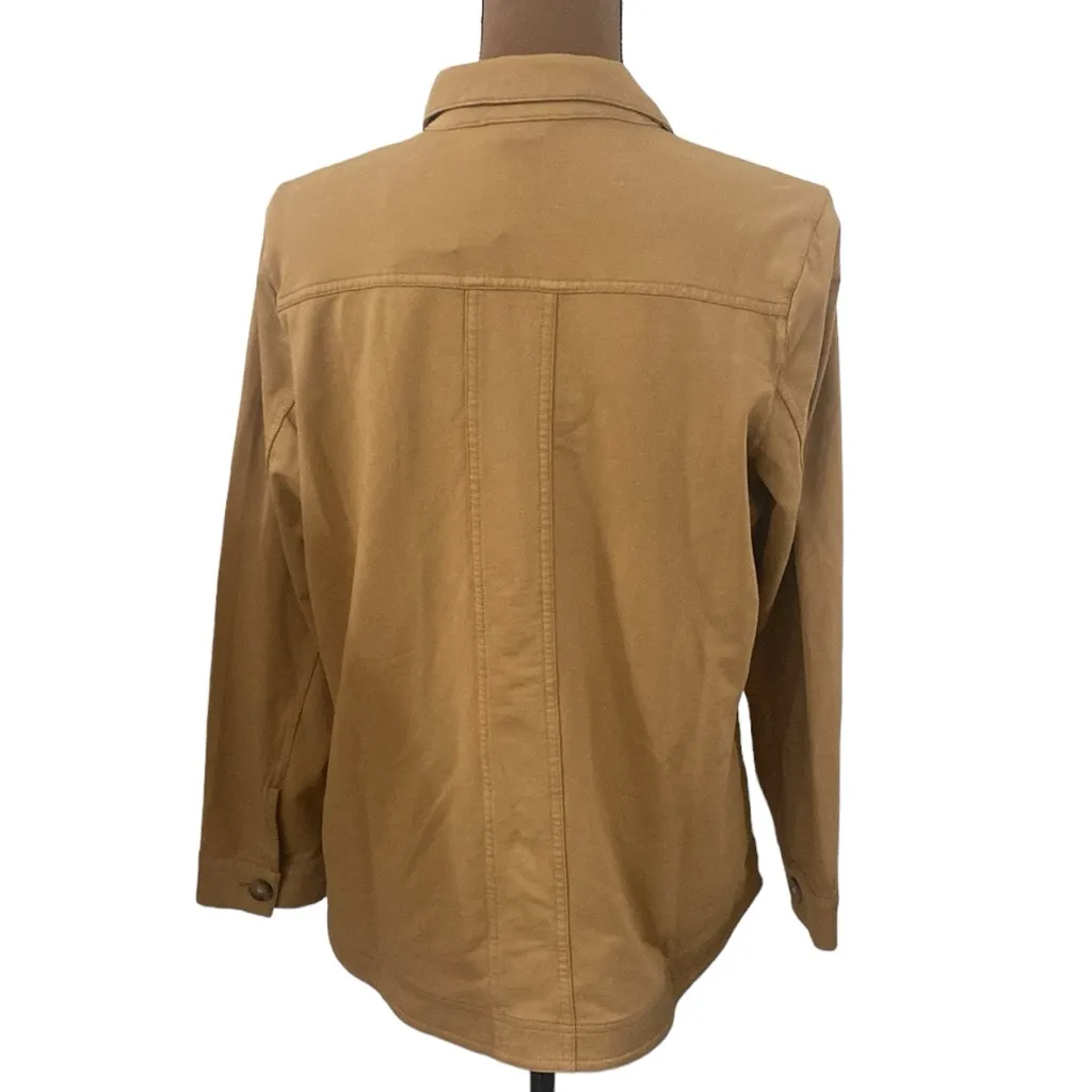 J Jill knit modern barn jacket in tan brown color size S petite - Image 3