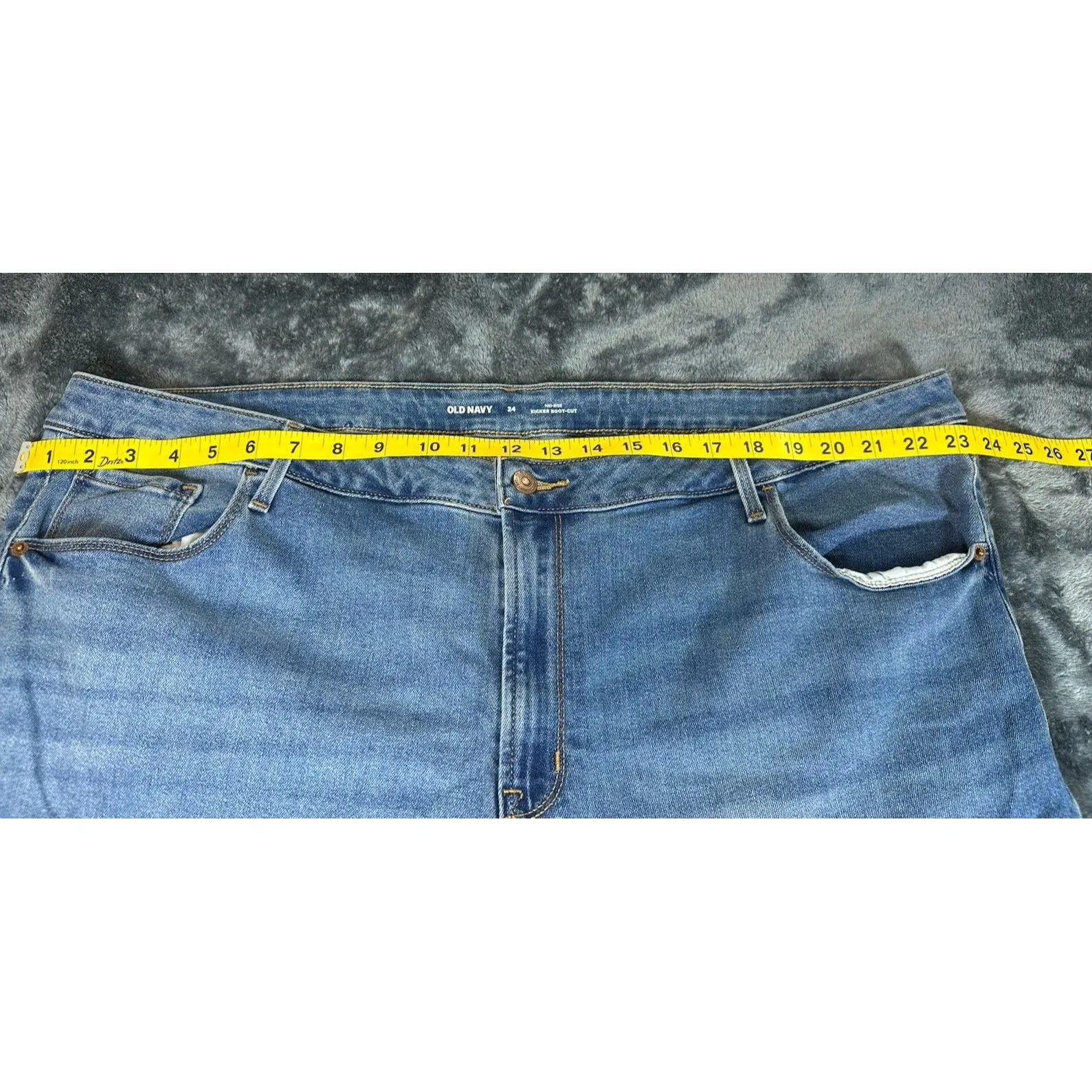 Old Navy Mid-Rise Wow Boot-Cut Jeans Size 24 - Image 5