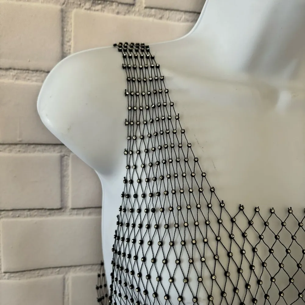 Love Tree Mesh Rhinestone tank Size M/L - Image 4