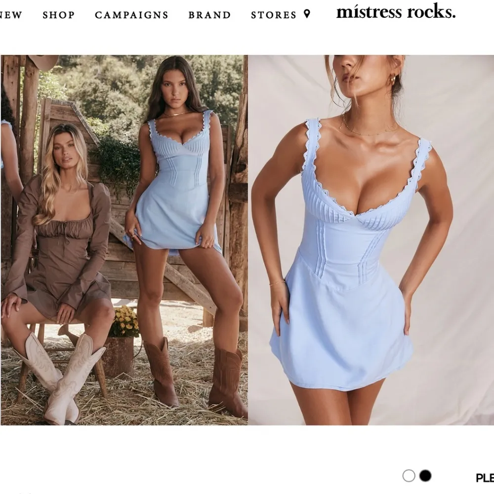 HOUSE OF CB 'Tilly' Blue Pin Tuck Mini Dress NWOT size‎ XS D-DD - Image 12