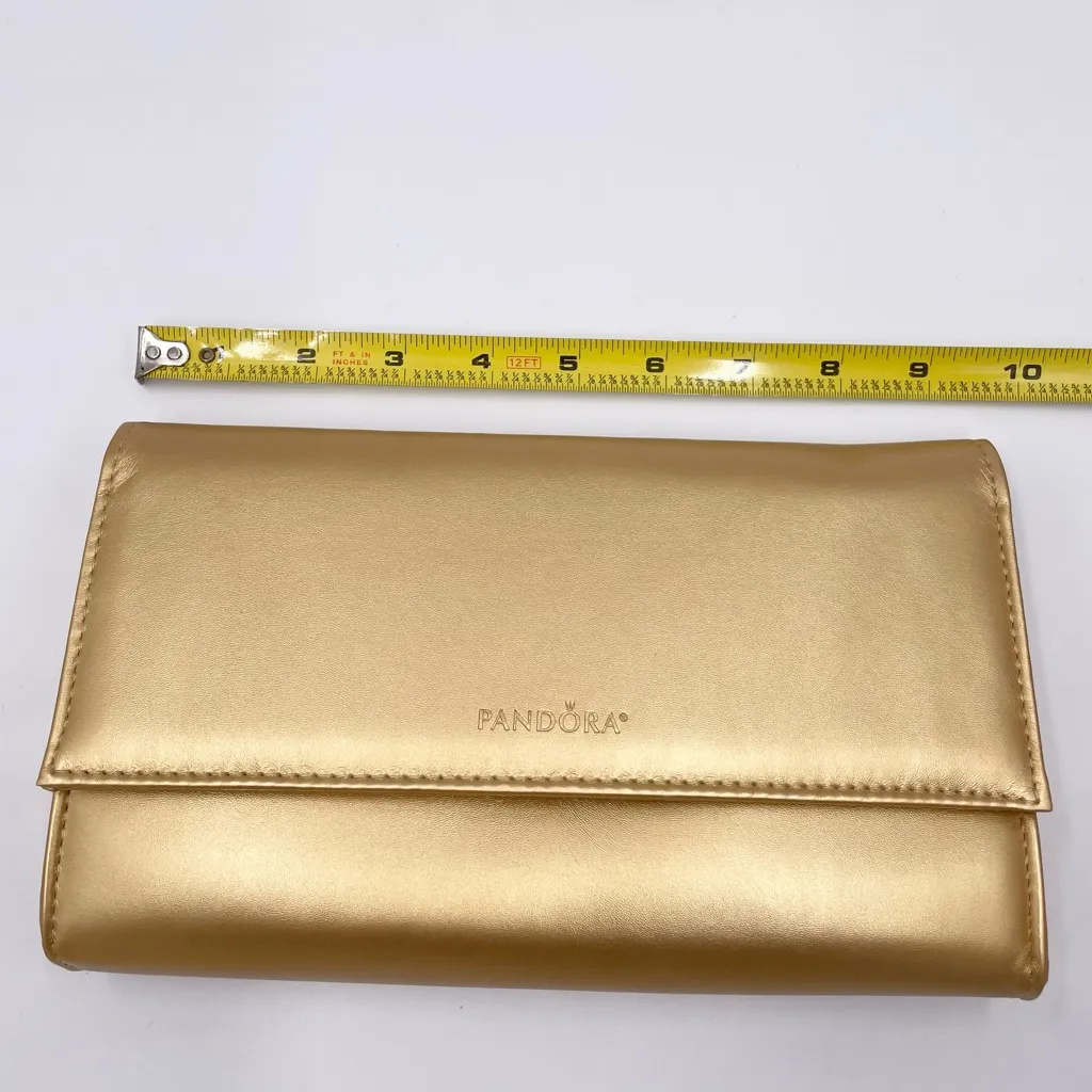 NEW Pandora Shine Metallic Gold Clutch Evening Bag Purse w/ Dust Bag Box Holiday - Image 7