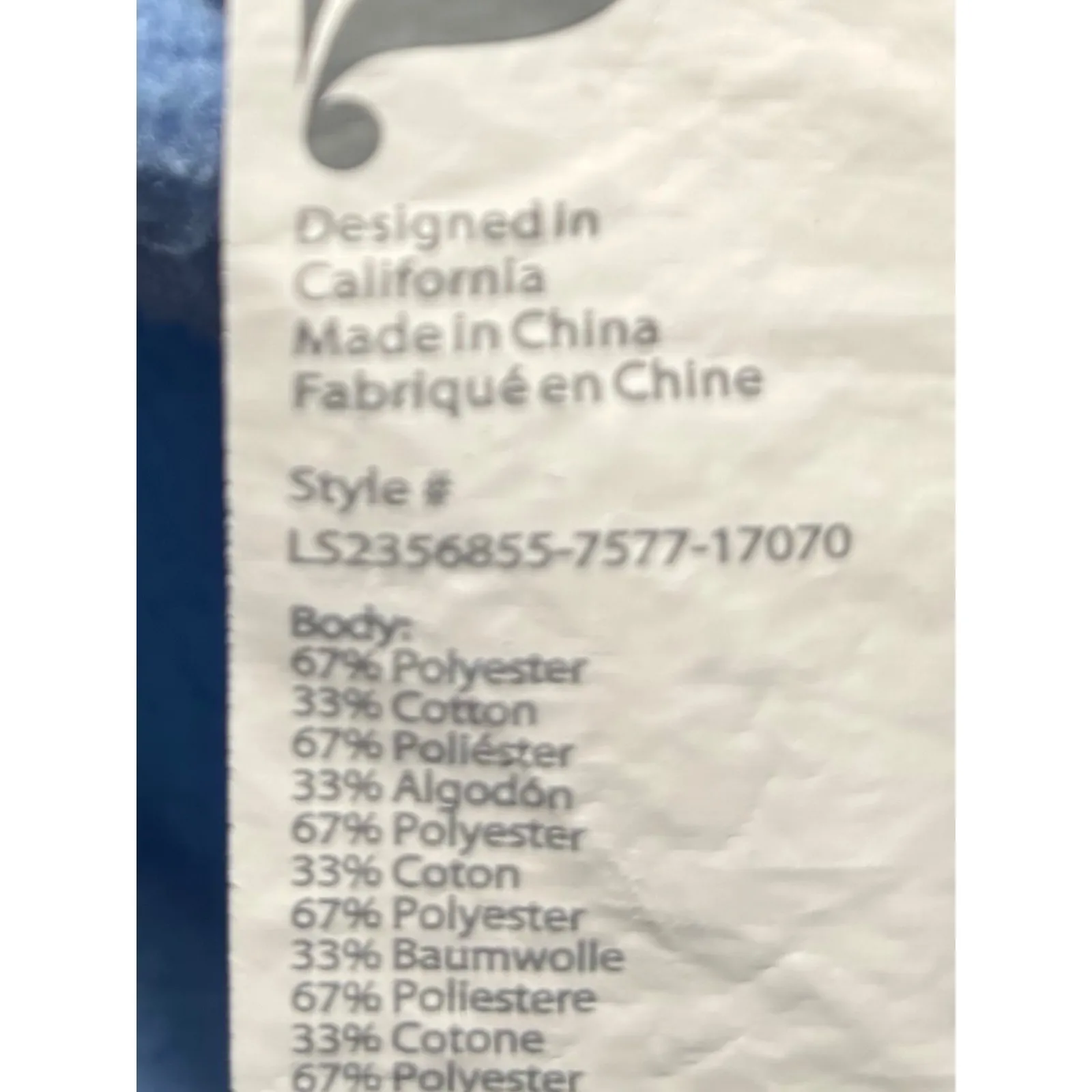 Fabletics Cropped Fleece Hoodie XXL/1X I Love Blue Athleisure Workout Yoga - Image 9