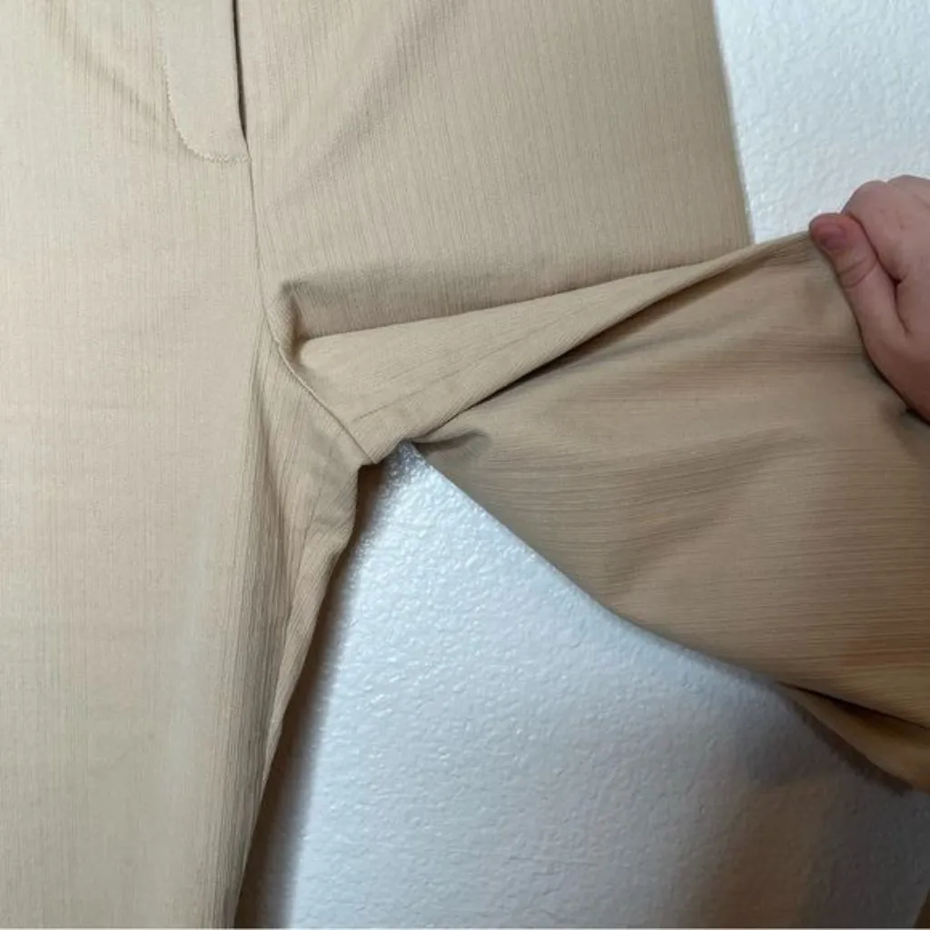 St. John Sport beige cotton gauze woven bootcut dress pants size 4 old money - Image 6