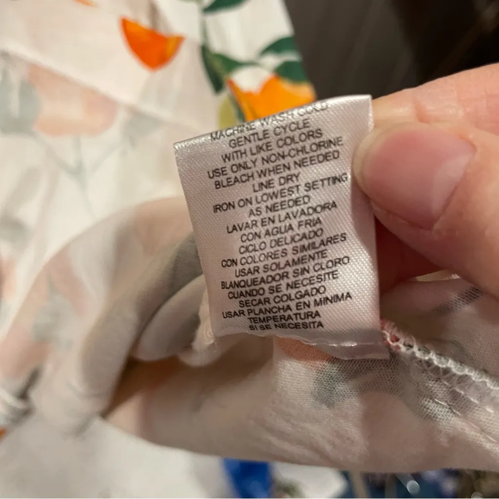 Cute Chetta B oranges fit and flare pleated dress scoop neck vintage look - Image 6