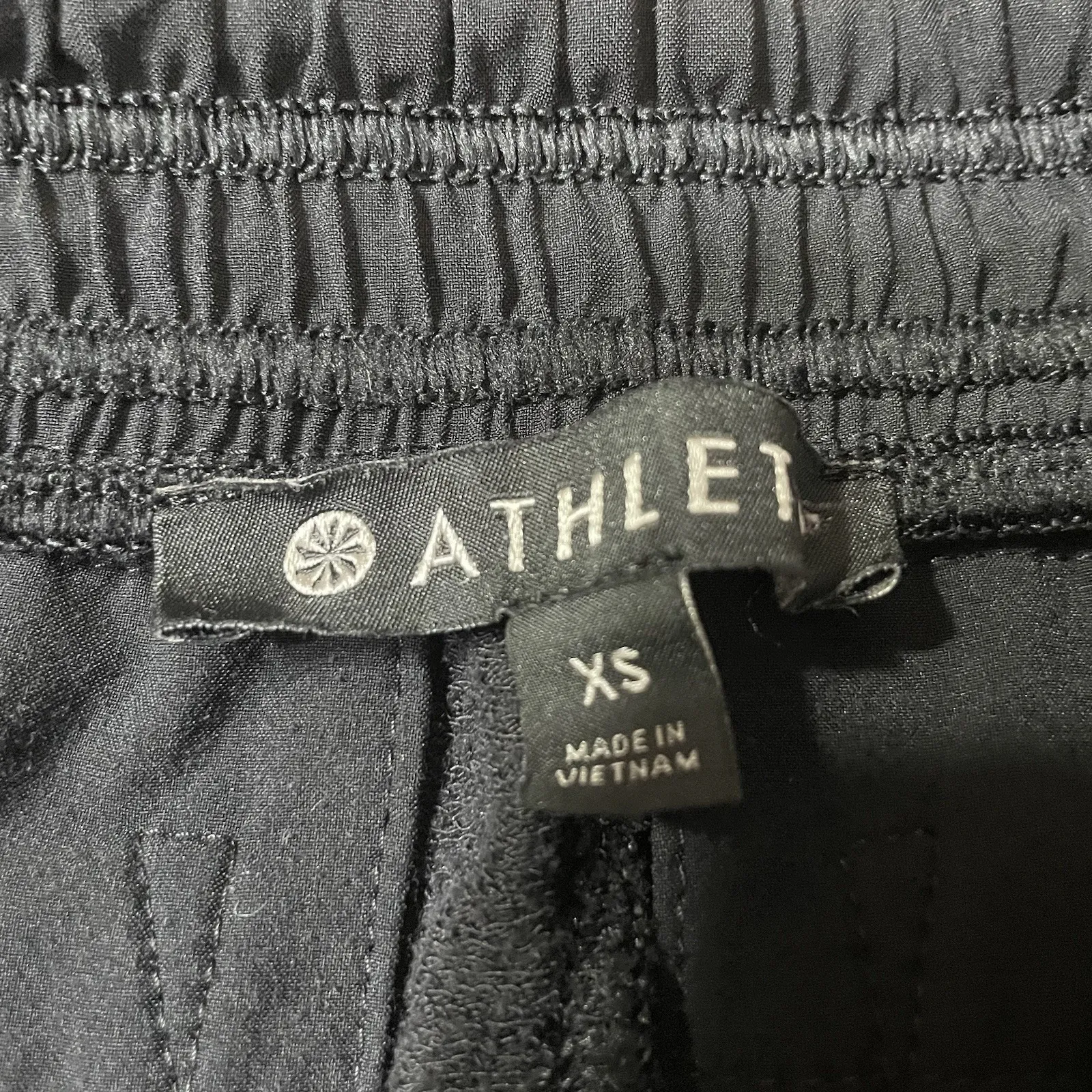 Athleta Wide Leg Smocked Waist Pull On Pants Black XS - Image 5