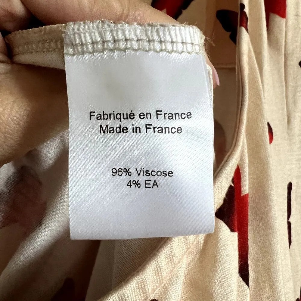 Musier Paris Womens Butterfly Orange Printed Open Back Maxi Dress size 34 XS C3 - Image 6