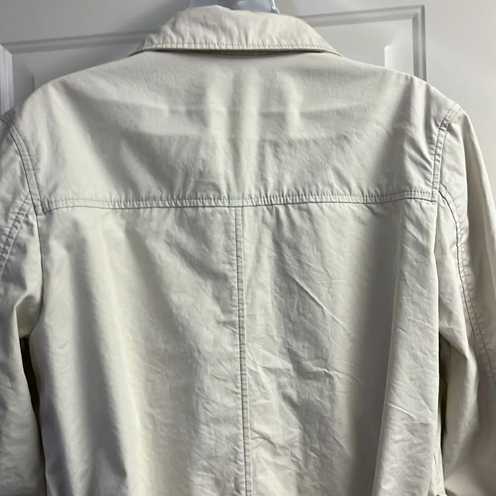 Old Navy Vintage Cream Women’s Long Sleeve Button Down Trench Coat w/ Belt-Large - Image 12