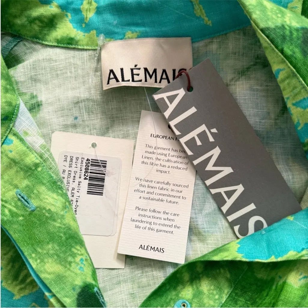 Alemais ALÉMAIS Green Blue Tie - Image 8