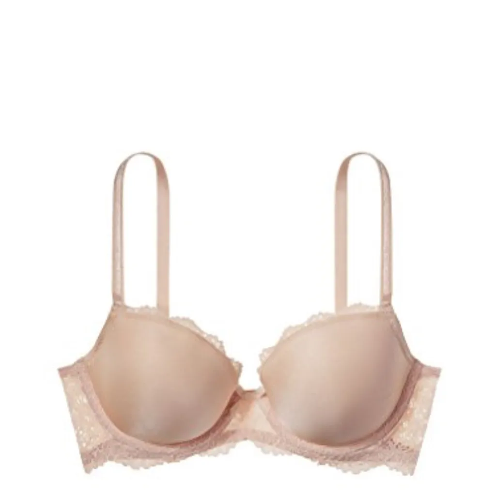 Victoria Secret Dream Angels Double Demi Lined Bra in blush pink size 34D - Image 2