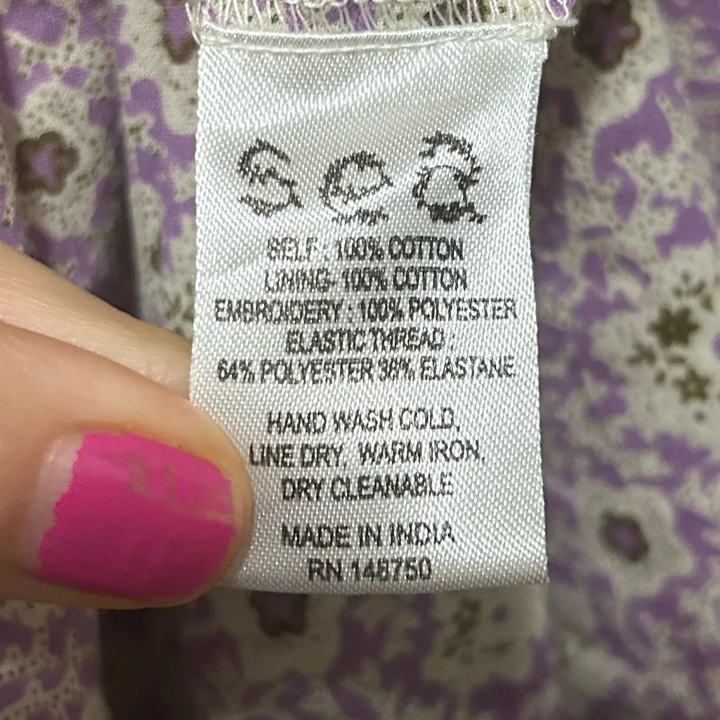 Sea New York Aida Apron Dress Floral Purple Cutout Maxi Dress Size Large - Image 8