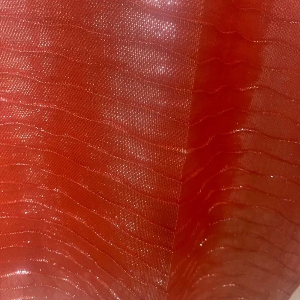 Jessica McClintock Red shimmery scarf. - Image 2