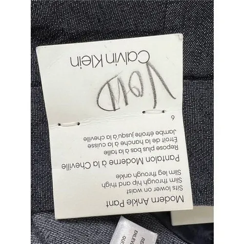 Calvin Klein Lightweight Denim Modern‎ Ankle Pants Indigo Blue 6 Career Designer - Image 12