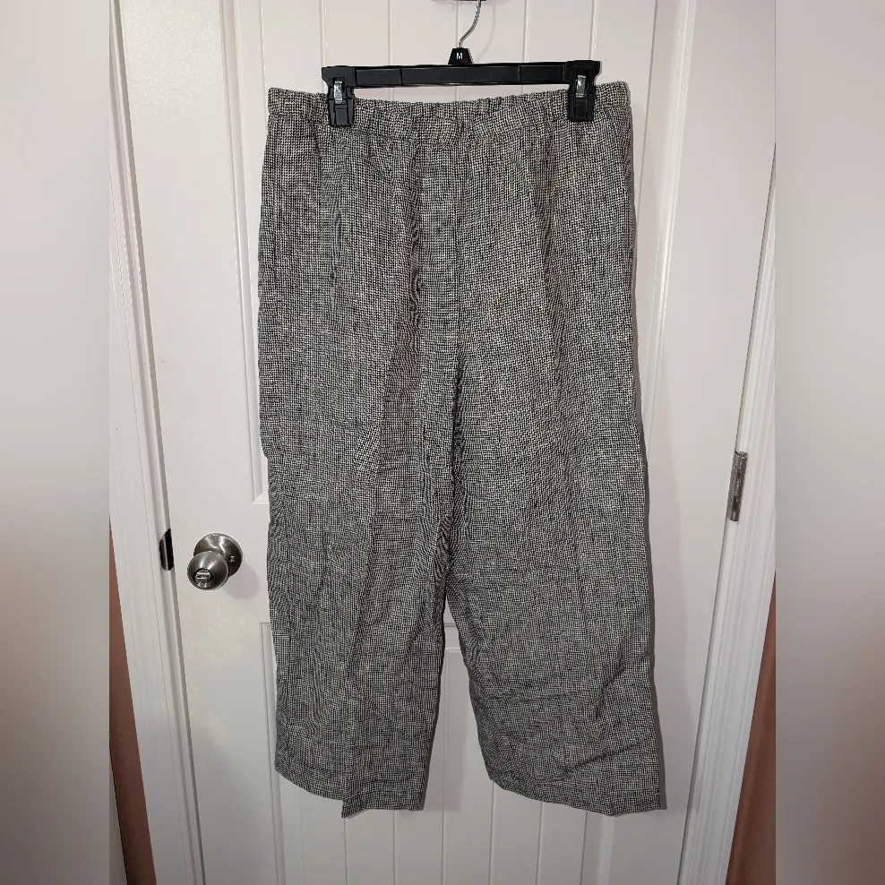 Vintage Orvis Linen 2 Piece Sleepwear Set Women's Medium Black/White - Image 2