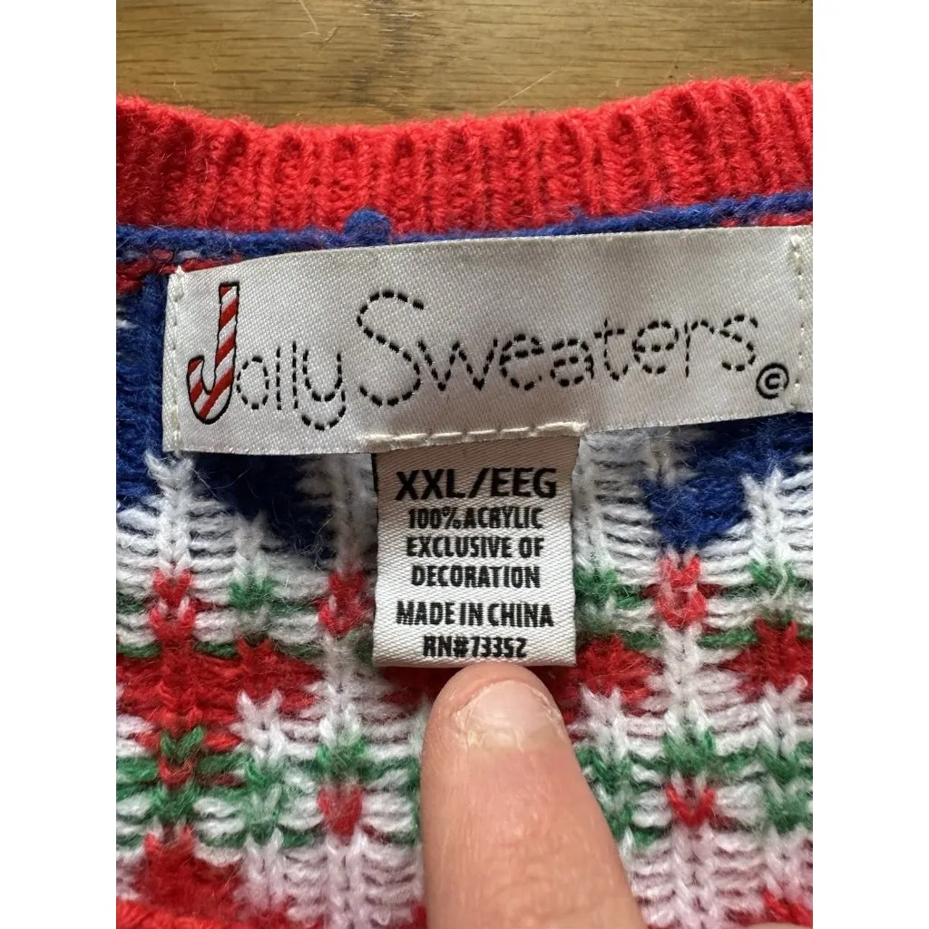 Jolly‎ Sweaters Size XXL Ugly Christmas Sweater Holiday Cats Knit Long Sleeve - Image 3