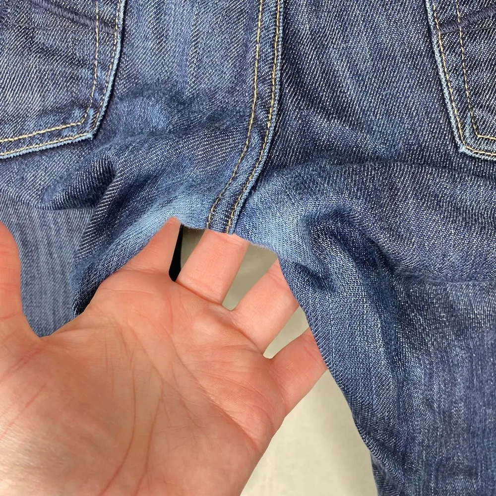 7 For All Mankind Flip Flop Dark Wash Bootcut Low Rise Stretch Jeans Size 32 - Image 8