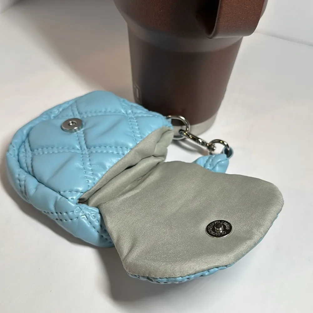 Mini Quilted Puffer Pouch #1037 Gray - Image 3