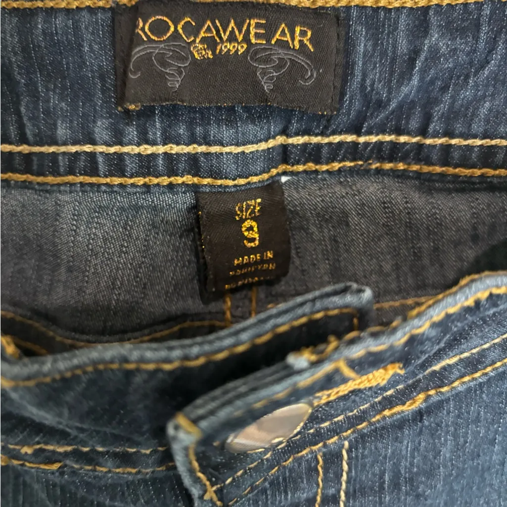 Rocawear Hannah Skinny Jeans Women's, Deep Indigo, Vintage, Y2K, 9 - Image 5