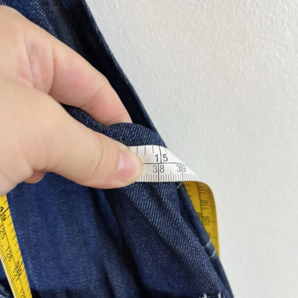 Vintage Round House Overalls Patchwork Grunge Work 80s USA Blue Size undefined - Image 11