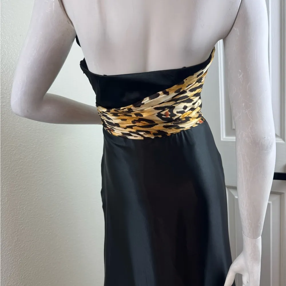 Cinderella Elegant Black and Leopard Print Gown SIZE - Image 10