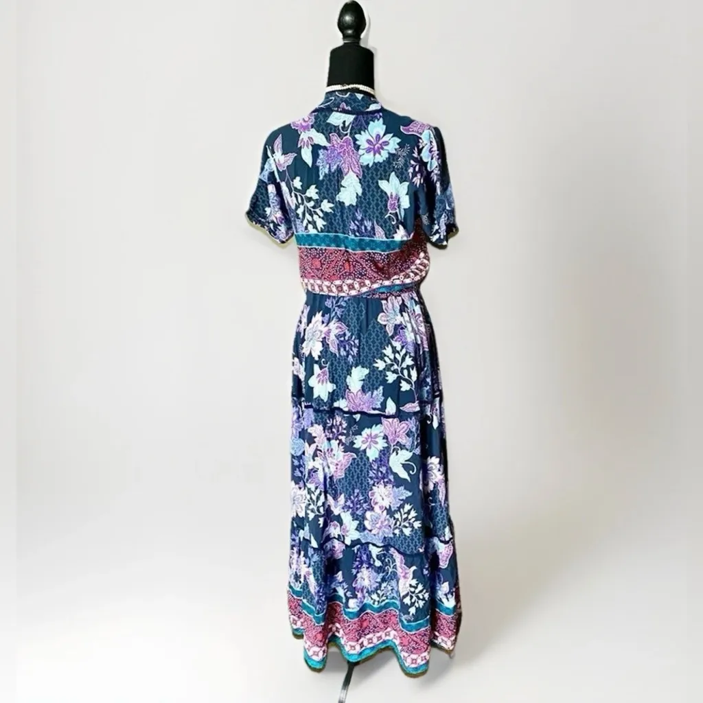 JAASE Honey Purple Haze Floral Boho Maxi dress V - Image 2