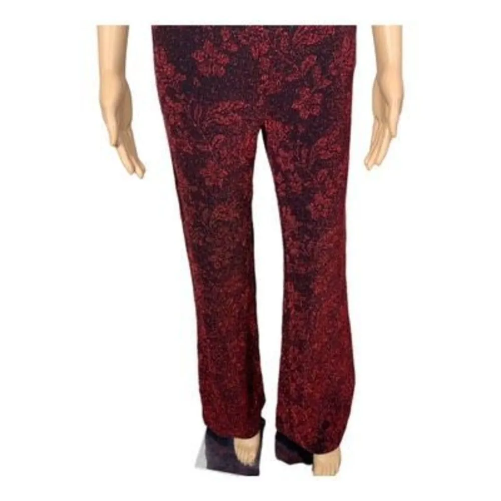 House Of Harlow X Revolve Lynette Jumpsuit Garnet Red Black Floral Size Small - Image 4