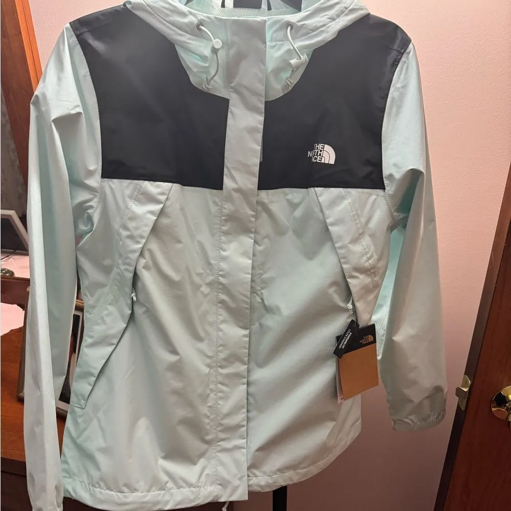 North Face ANTORA HOODED RAINCOAT IN BABY BLUE - Image 3